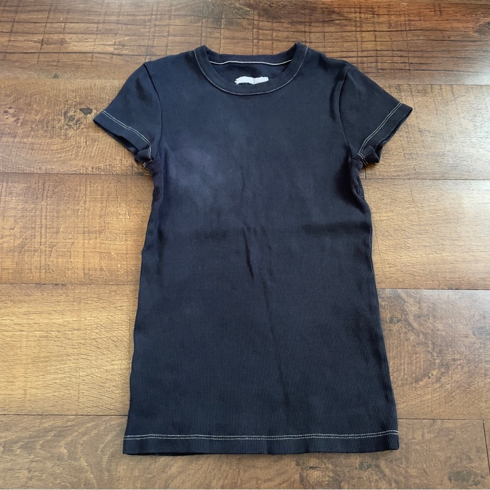 Djerf Avenue Black Short Sleeve Tee